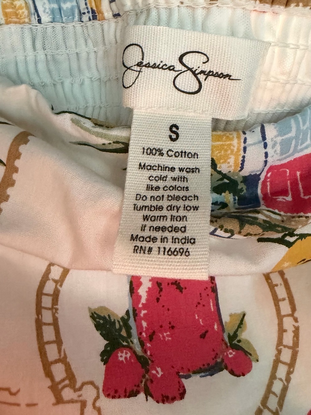 Jessica Simpson White Cotton Printed Dress - Picture 2 of 3